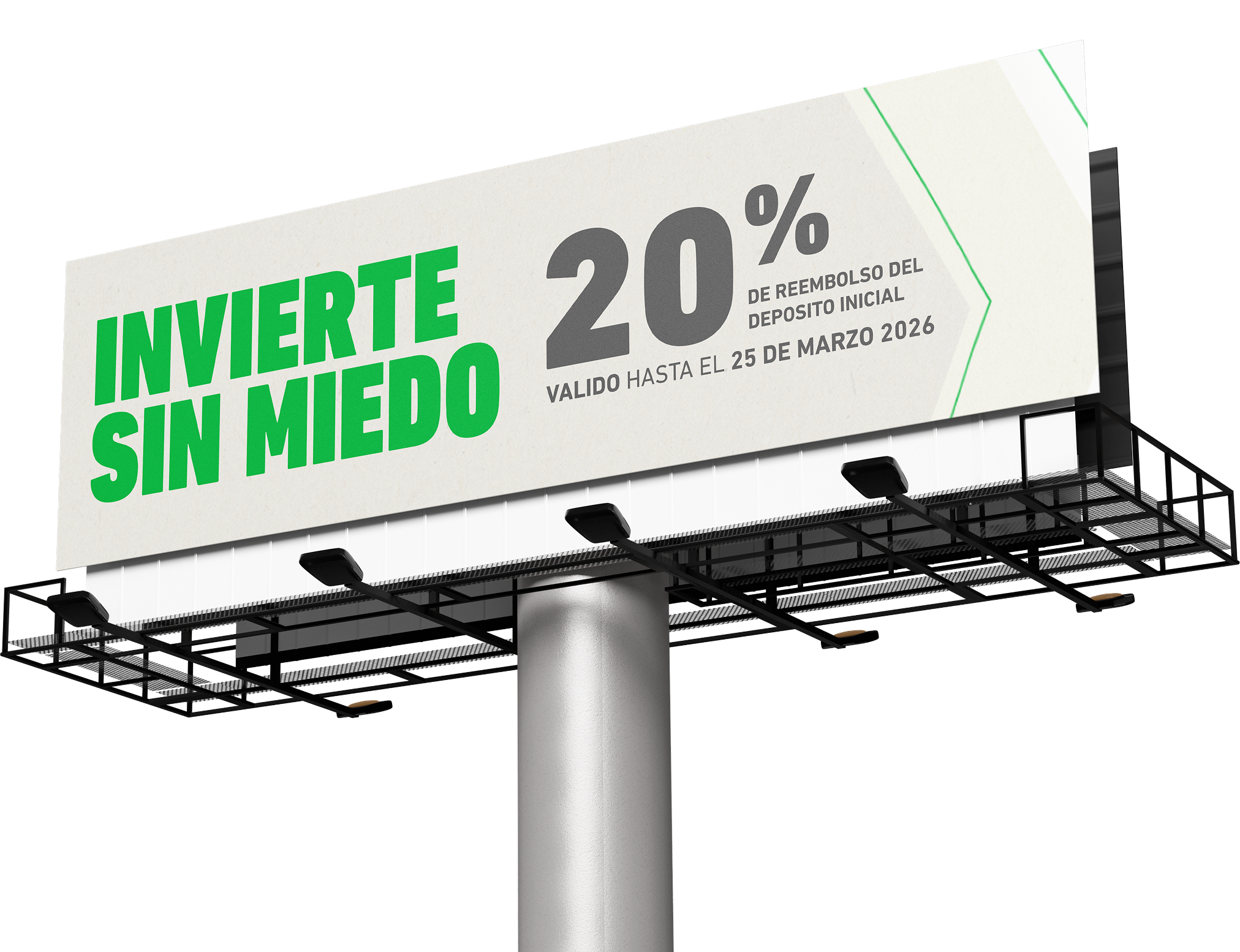 Invierte sin miedo - 20% de reembolso del depósito inicial